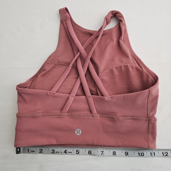 Lululemon Like a Cloud High Neck Sports Bra Dusty Rose Size 4 Light Support Yoga - Picture 7 of 8